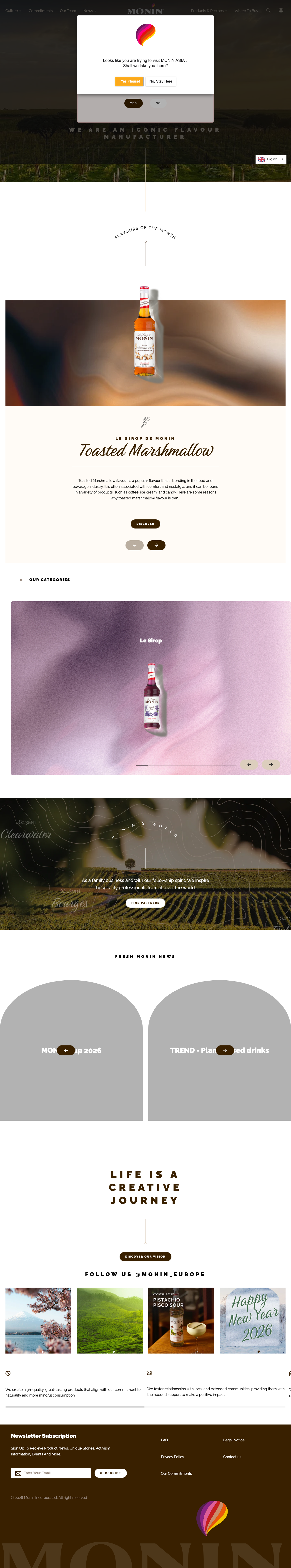 Monin B2B and multi-store platform